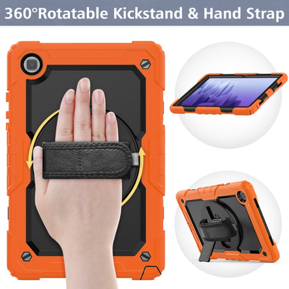 For Samsung Galaxy Tab A7 (2020) T500/T505 Shockproof Colorful Silicone + PC Protective Case with Holder & Shoulder Strap & Hand Strap & Pen Slot(Orange) - Other Galaxy Tab PC by buy2fix | Online Shopping UK | buy2fix
