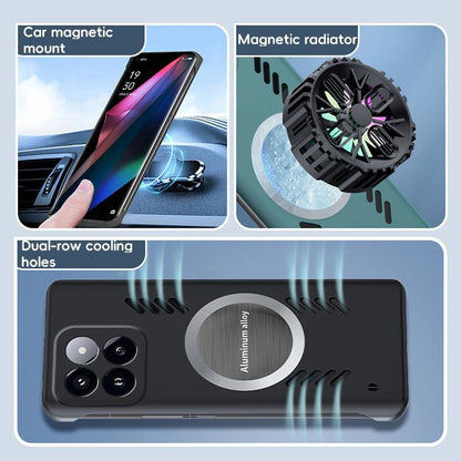 For Xiaomi 17 All-inclusive Lens Frameless Graphene Cooling Phone Case(Navy Blue) - 17 Cases by buy2fix | Online Shopping UK | buy2fix