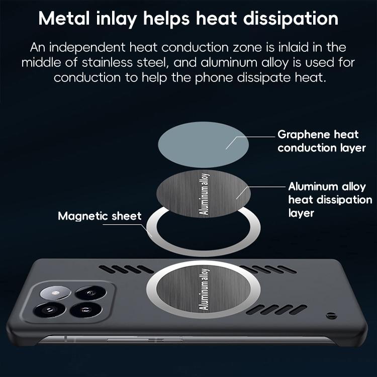 For Xiaomi 17 All-inclusive Lens Frameless Graphene Cooling Phone Case(Black) - 17 Cases by buy2fix | Online Shopping UK | buy2fix