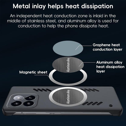 For Xiaomi 17 All-inclusive Lens Frameless Graphene Cooling Phone Case(Black) - 17 Cases by buy2fix | Online Shopping UK | buy2fix