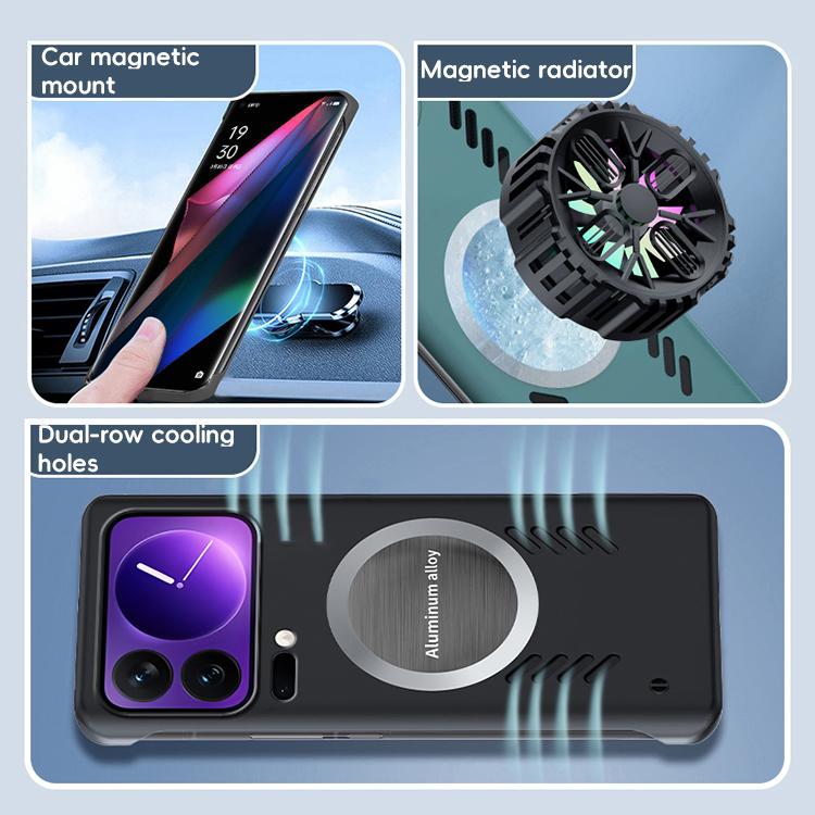 For Xiaomi 17 Pro All-inclusive Lens Frameless Graphene Cooling Phone Case(Black) - 17 Pro Cases by buy2fix | Online Shopping UK | buy2fix