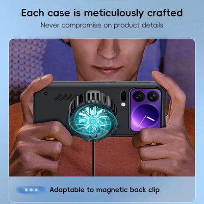 For Xiaomi 17 Pro Max All-inclusive Lens Frameless Graphene Cooling Phone Case(Navy Blue) - 17 Pro Max Cases by buy2fix | Online Shopping UK | buy2fix