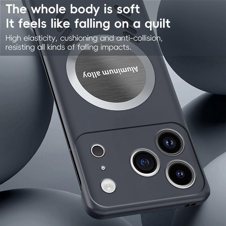 For iPhone 17 Pro Max All-inclusive Lens Frameless Graphene Cooling Phone Case(Navy Blue) - iPhone 17 Pro Max Cases by buy2fix | Online Shopping UK | buy2fix