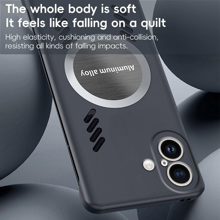 For iPhone 17 All-inclusive Lens Frameless Graphene Cooling Phone Case(Navy Blue) - iPhone 17 Cases by buy2fix | Online Shopping UK | buy2fix