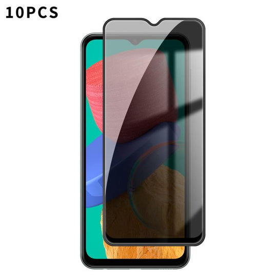 For Galaxy M33 5G 10pcs Kalebol High-Aluminum Screen-Printed Full-Coverage Black-Border Privacy Tempered Glass Film