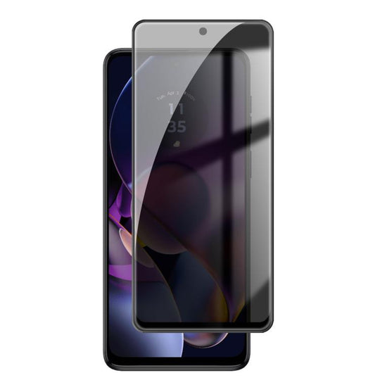 For Motorola Moto G54 Kalebol High-Aluminum Screen-Printed Full-Coverage Black-Border Privacy Tempered Glass Film