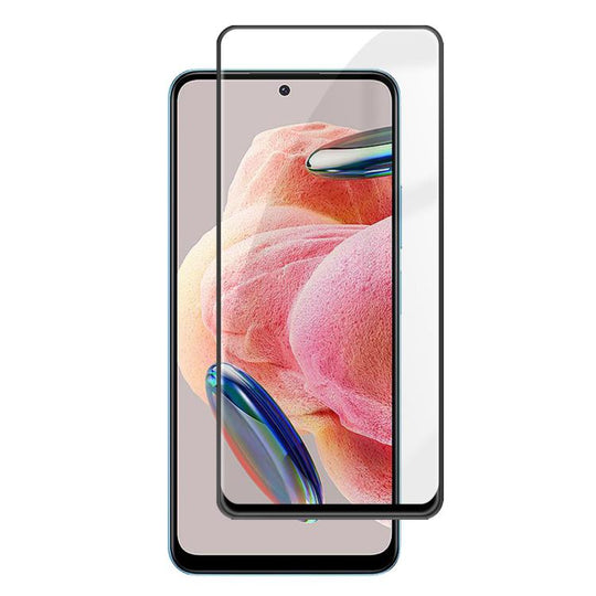 For Redmi Note 12 4G Global Kalebol High-Aluminum Screen-Printed Full-Coverage Anti-Fingerprint Black-Bordered HD Tempered Glass Film