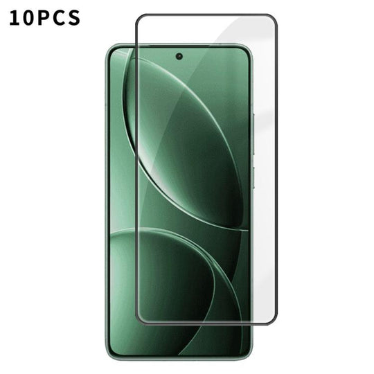 For Redmi K80 10pcs Kalebol High-Aluminum Screen-Printed Full-Coverage Anti-Fingerprint Black-Bordered HD Tempered Glass Film