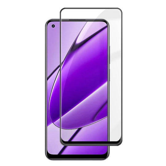 For Realme 11 4G Kalebol High-Aluminum Screen-Printed Full-Coverage Anti-Fingerprint Black-Bordered HD Tempered Glass Film