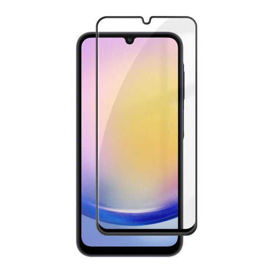 For Galaxy A25 5G Kalebol High-Aluminum Screen-Printed Full-Coverage Anti-Fingerprint Black-Bordered HD Tempered Glass Film