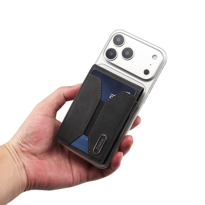 Denior V20 Skin Elastic MagSafe Card Box(Black) - Adhesive Card Holders by Denior | Online Shopping UK | buy2fix