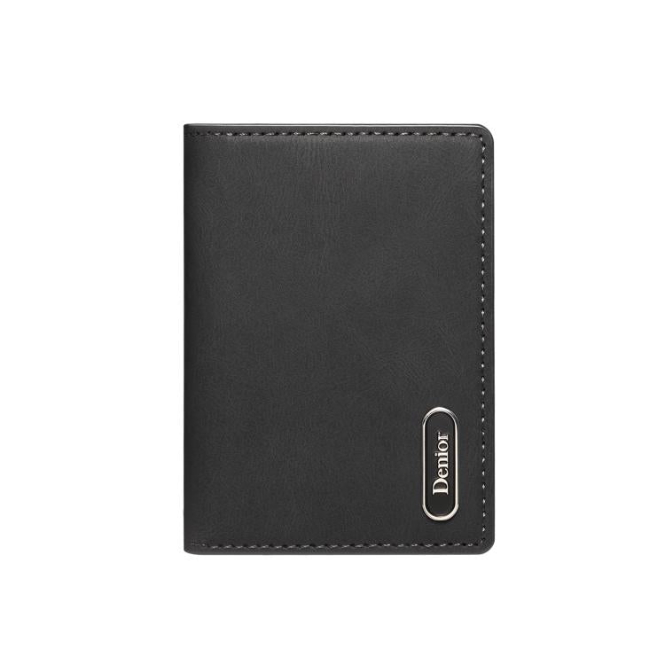 Denior V21 Skin Pleated MagSafe Card Box(Black) - Adhesive Card Holders by Denior | Online Shopping UK | buy2fix