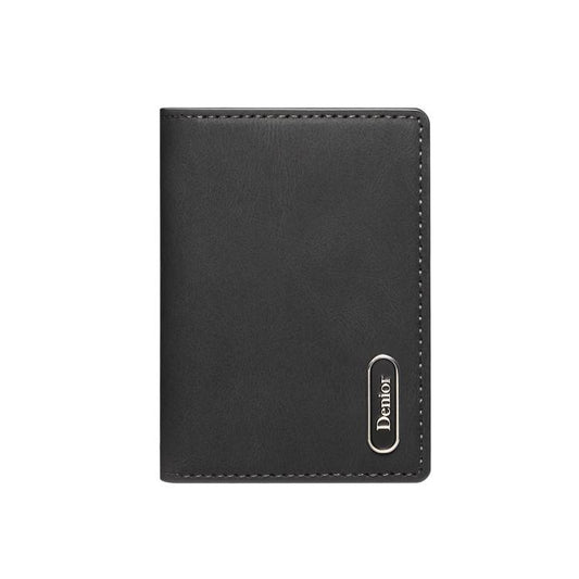 Denior V21 Skin Pleated MagSafe Card Box(Black) - Adhesive Card Holders by Denior | Online Shopping UK | buy2fix