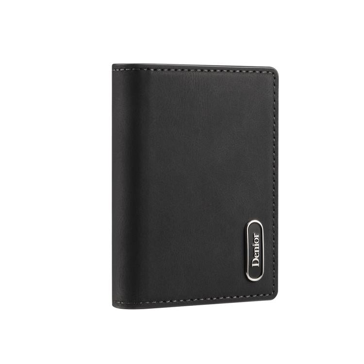 Denior V21 Skin Pleated MagSafe Card Box(Black) - Adhesive Card Holders by Denior | Online Shopping UK | buy2fix