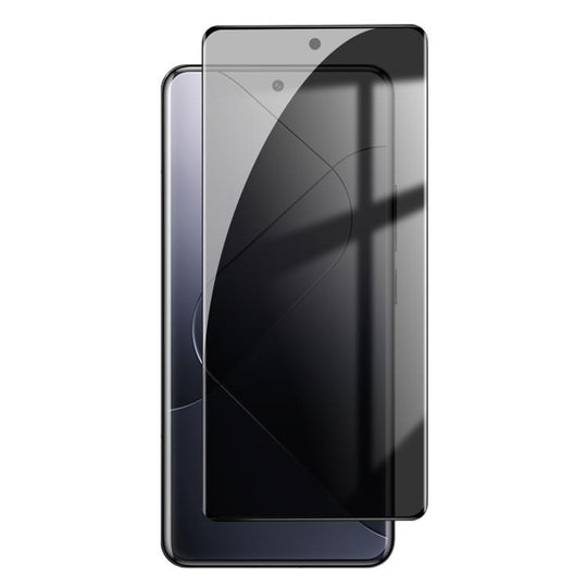 For Xiaomi 14 Pro Kalebol Curved High-Aluminum Screen-Printed Full-Coverage Anti-Fingerprint Black-Border Privacy Tempered Glass Film