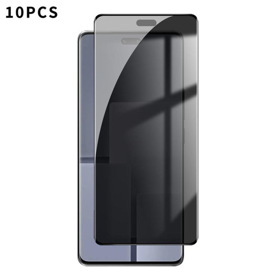 For Xiaomi Civi 3 10pcs Kalebol Curved High-Aluminum Screen-Printed Full-Coverage Anti-Fingerprint Black-Border Privacy Tempered Glass Film