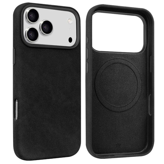 For iPhone 18 Pro / 17 Pro VIETAO Suede MagSafe PU Leather Phone Case(Black)