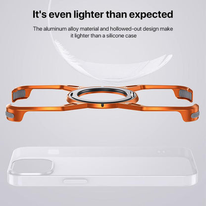 For iPhone 17 Pro Max Aluminum Alloy Frameless 360-Degree Rotating Phone Case(Blue) - iPhone 17 Pro Max Cases by buy2fix | Online Shopping UK | buy2fix