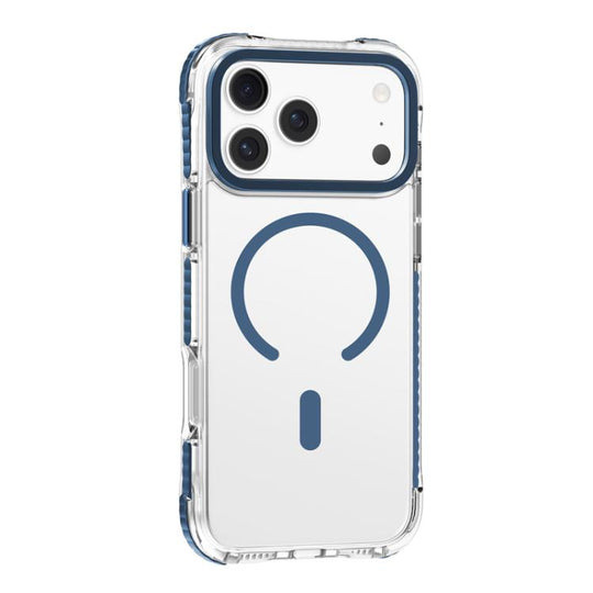 For iPhone 18 Pro Max / 17 Pro Max Mutural Transparent Color Series PC+TPU Magnetic MagSafe Phone Case(Dark Blue)