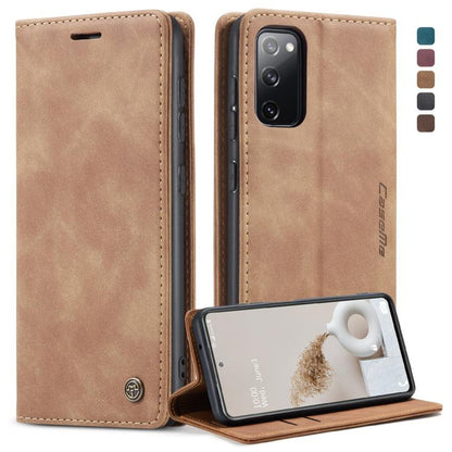 For Samsung Galaxy S20 FE CaseMe 013 Multifunctional Horizontal Flip Leather Case with Holder & Card Slot & Wallet(Brown) by CaseMe