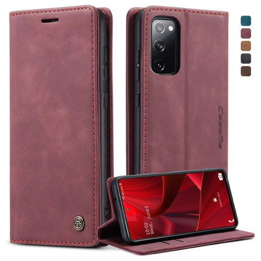 For Samsung Galaxy S20 FE CaseMe 013 Multifunctional Horizontal Flip Leather Case with Holder & Card Slot & Wallet(Wine Red) by CaseMe
