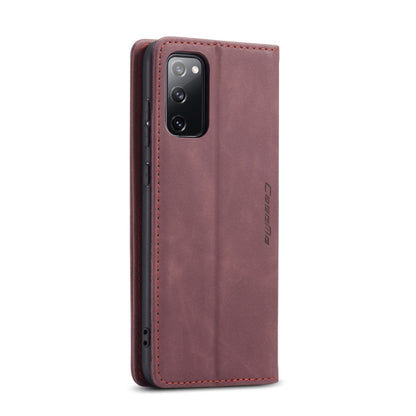 For Samsung Galaxy S20 FE CaseMe 013 Multifunctional Horizontal Flip Leather Case with Holder & Card Slot & Wallet(Wine Red) by CaseMe