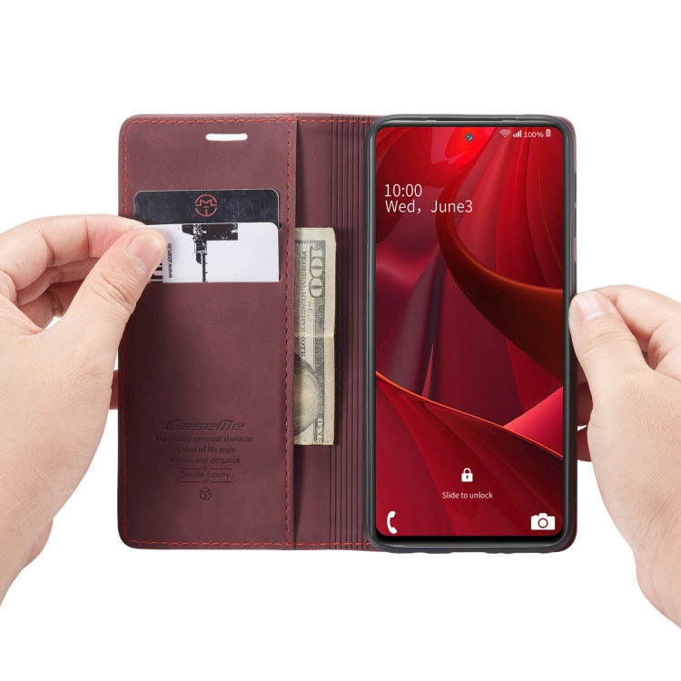 For Samsung Galaxy S20 FE CaseMe 013 Multifunctional Horizontal Flip Leather Case with Holder & Card Slot & Wallet(Wine Red) by CaseMe