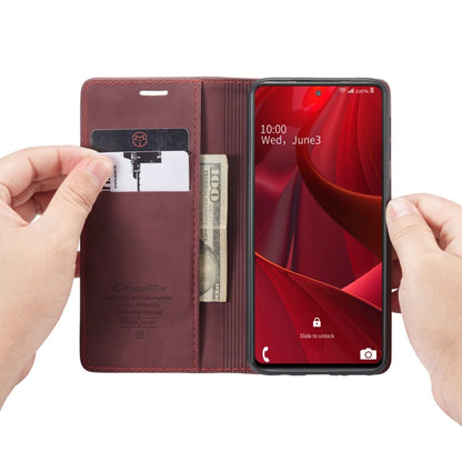 For Samsung Galaxy S20 FE CaseMe 013 Multifunctional Horizontal Flip Leather Case with Holder & Card Slot & Wallet(Wine Red) by CaseMe