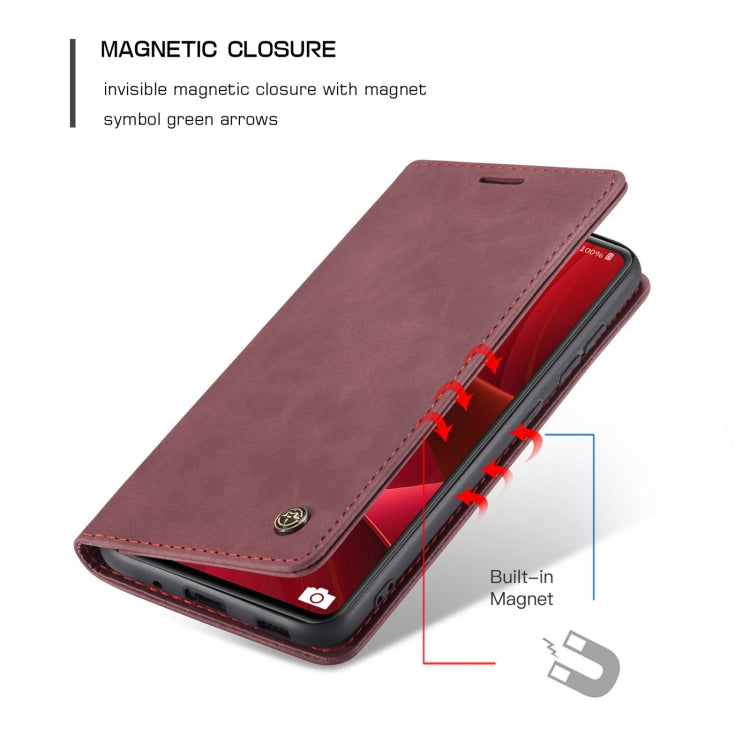 For Samsung Galaxy S20 FE CaseMe 013 Multifunctional Horizontal Flip Leather Case with Holder & Card Slot & Wallet(Wine Red) by CaseMe