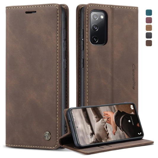 For Samsung Galaxy S20 FE CaseMe 013 Multifunctional Horizontal Flip Leather Case with Holder & Card Slot & Wallet(Coffee) by CaseMe