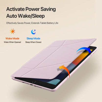 For iPad 10.2 2019 / 2020 / 2021 DUX DUCIS Vers Series PU + TPU Tablet Case(Pink) - iPad 10.2 Cases by DUX DUCIS | Online Shopping UK | buy2fix