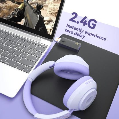 GT-3 Wireless Bluetooth Stereo ANC Gaming Music Headphone with 2.4G USB Drive(White) - Headset & Headphone by buy2fix | Online Shopping UK | buy2fix