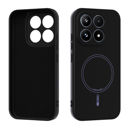 For Xiaomi 17 ABEEL Skin-friendly Feel Magsafe Liquid Silicone Phone Case(Black)