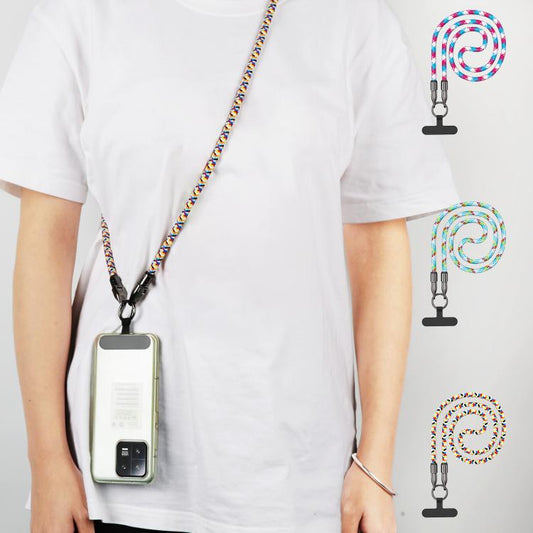 120cm 240W Type-C to Type-C Data Charging Cable Crossbody Phone Lanyard(Blue) - Lanyards & Wrist Straps by buy2fix | Online Shopping UK | buy2fix