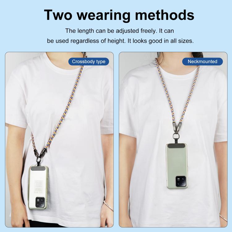 120cm 240W Type-C to Type-C Data Charging Cable Crossbody Phone Lanyard(Black) - Lanyards & Wrist Straps by buy2fix | Online Shopping UK | buy2fix