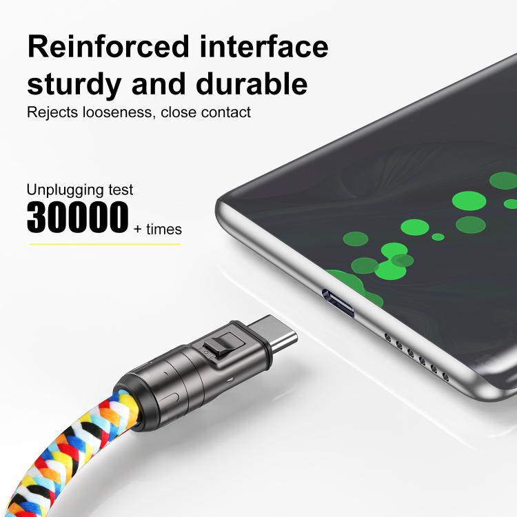 120cm 240W Type-C to Type-C Data Charging Cable Crossbody Phone Lanyard(Black) - Lanyards & Wrist Straps by buy2fix | Online Shopping UK | buy2fix