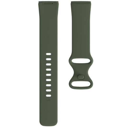 For Fitbit Versa 4 / Versa 3 / Sense 2 / Sense Silicone Watch Band, Size: L(Dark Green) by buy2fix