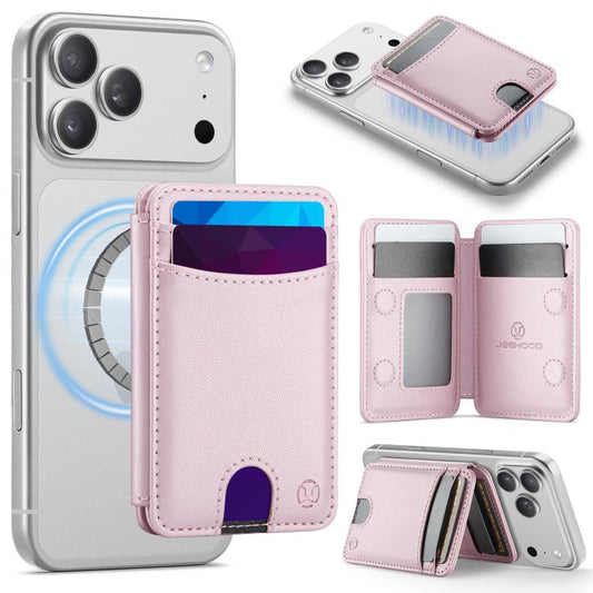 JEEHOOD J10 RFID Magnetic Card Bag(Pink) - Adhesive Card Holders by JEEHOOD | Online Shopping UK | buy2fix