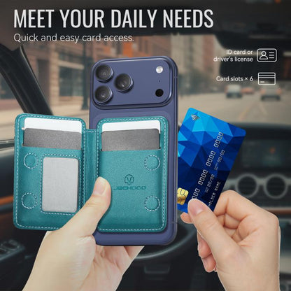 JEEHOOD J10 RFID Magnetic Card Bag(Green) - Adhesive Card Holders by JEEHOOD | Online Shopping UK | buy2fix