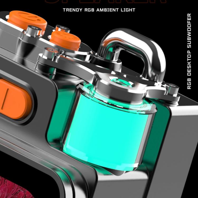 DK06 Portable RGB Light Bluetooth 5.4 Wireless Speaker(Gun Color) - Mini Speaker by buy2fix | Online Shopping UK | buy2fix