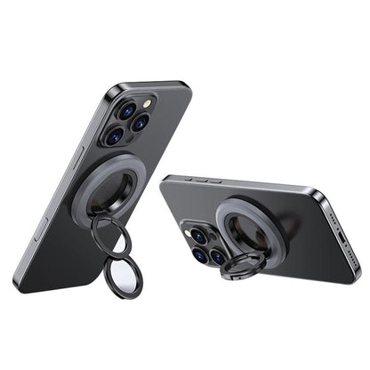 360 Degree Rotation Double Ring Magnetic MagSafe Phone Holder(Silver) - Ring Holder by buy2fix | Online Shopping UK | buy2fix