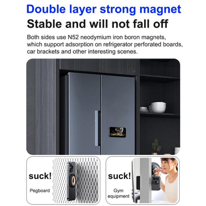 360 Degree Rotation Double Ring Magnetic MagSafe Phone Holder(Black Gold) - Ring Holder by buy2fix | Online Shopping UK | buy2fix