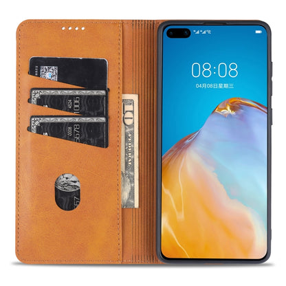 For Huawei P40 Pro AZNS Magnetic Calf Texture Horizontal Flip Leather Case with Card Slots & Holder & Wallet(Black) - Huawei Cases by AZNS | Online Shopping UK | buy2fix