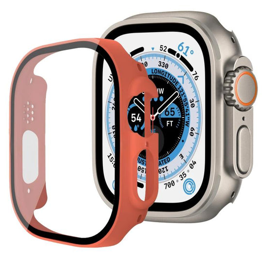 For Apple Watch Ultra 3 / 2 / 1 49mm xDfind Tempered Glass Film Integrated PC Watch Cover(Orange)