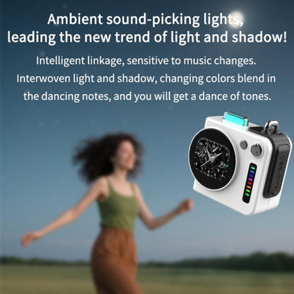 G300 Smart LED Screen Portable Bluetooth 5.4 Wireless Speaker(White) - Mini Speaker by buy2fix | Online Shopping UK | buy2fix