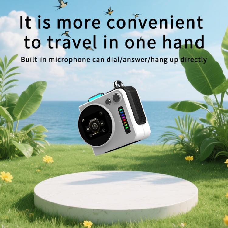 G300 Smart LED Screen Portable Bluetooth 5.4 Wireless Speaker(White) - Mini Speaker by buy2fix | Online Shopping UK | buy2fix