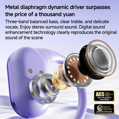 Q22 TWS Zero Gravity Ear-hook Wireless Bluetooth Earphone(Purple) - TWS Earphone by buy2fix | Online Shopping UK | buy2fix