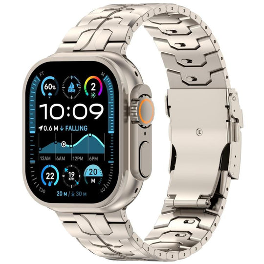 For Apple Watch 46mm / 49mm / 45mm / 44mm Detachable Safety Clasp Titanium Alloy Watch Band(Titanium)