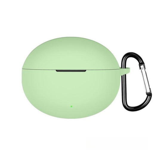For OPPO Enco Free4 Solid Color Silicone Earphone Protective Case(Matcha Color)