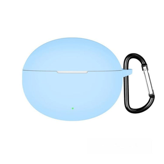 For OPPO Enco Free4 Solid Color Silicone Earphone Protective Case(Sky Blue)